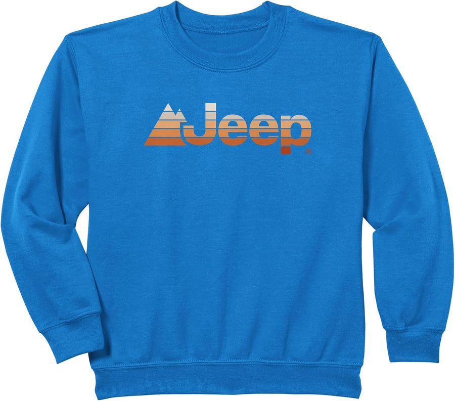 Jeep Iconic Sunset Logo - Officially Licensed Sweatshirt - Royal Blue