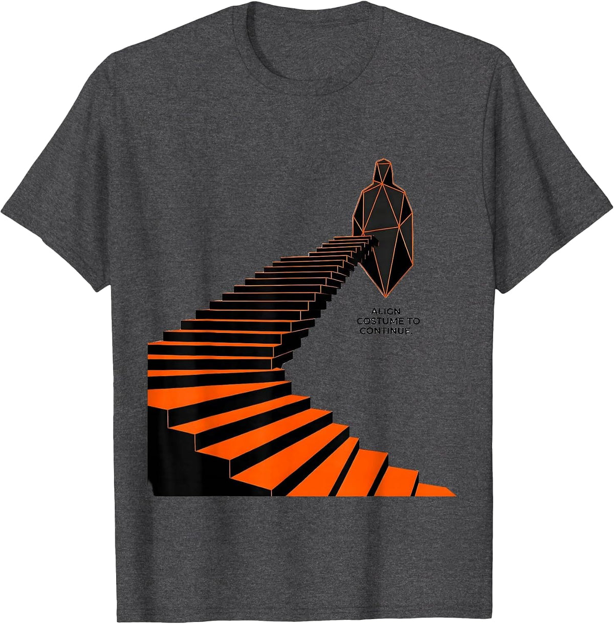 Align Costume To Continue Funny Lazy Halloween Geek Humor T-Shirt - Dark Heather Grey