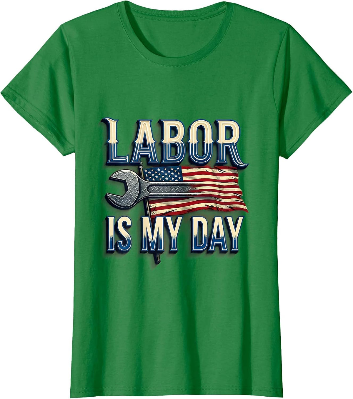 Labor Is My Day Vintage Handyman Mechanic Gift T-Shirt - Kelly Green