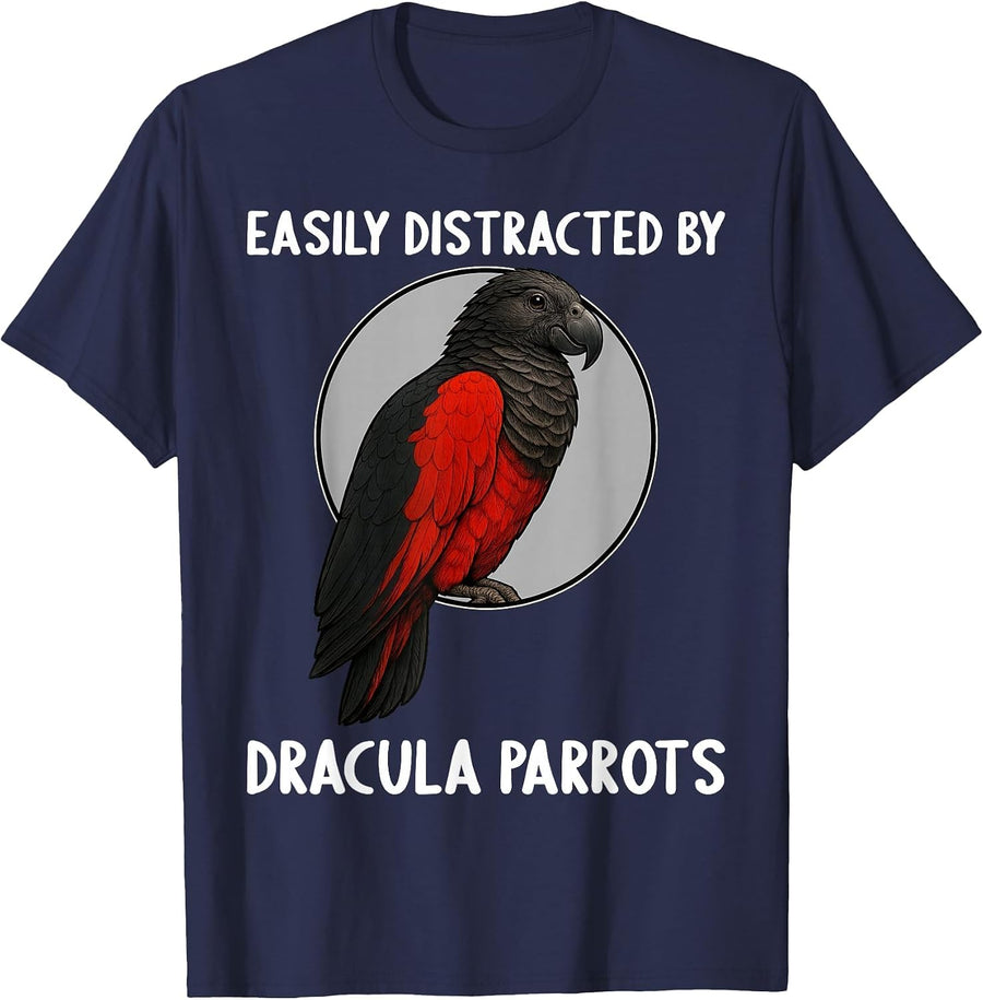 Pesquet´s Parrot Dracula Parrot T-Shirt - Navy Blue