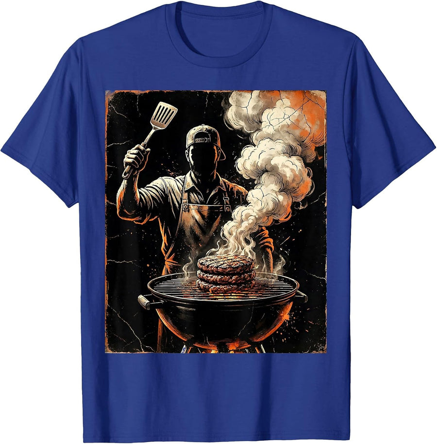 White Boy of the Year Backyard BBQ Grill Master T-Shirt - Royal Blue