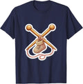 Knitting Needles Baby Bootie Pregnancy Announcement T-Shirt - Navy Blue