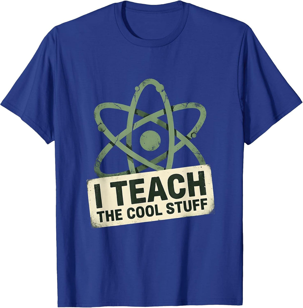 I Teach The Cool Stuff Science Teacher Design T-Shirt - Royal Blue