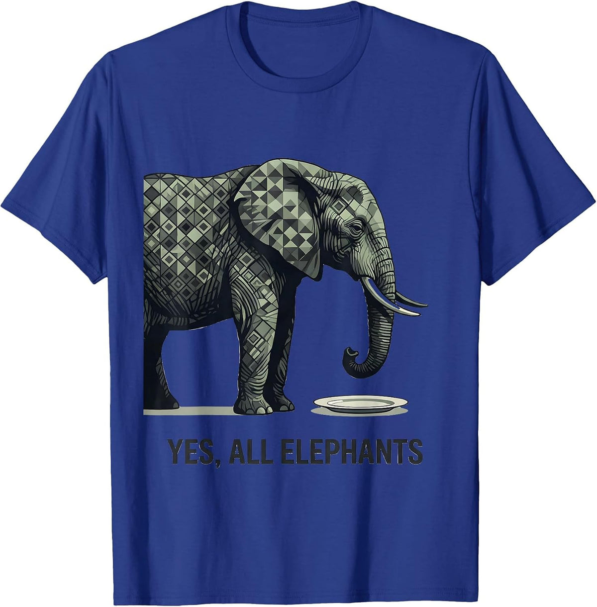 Yes, All Elephants Whimsical Elephant Lover Gift for Kids T-Shirt - Royal Blue