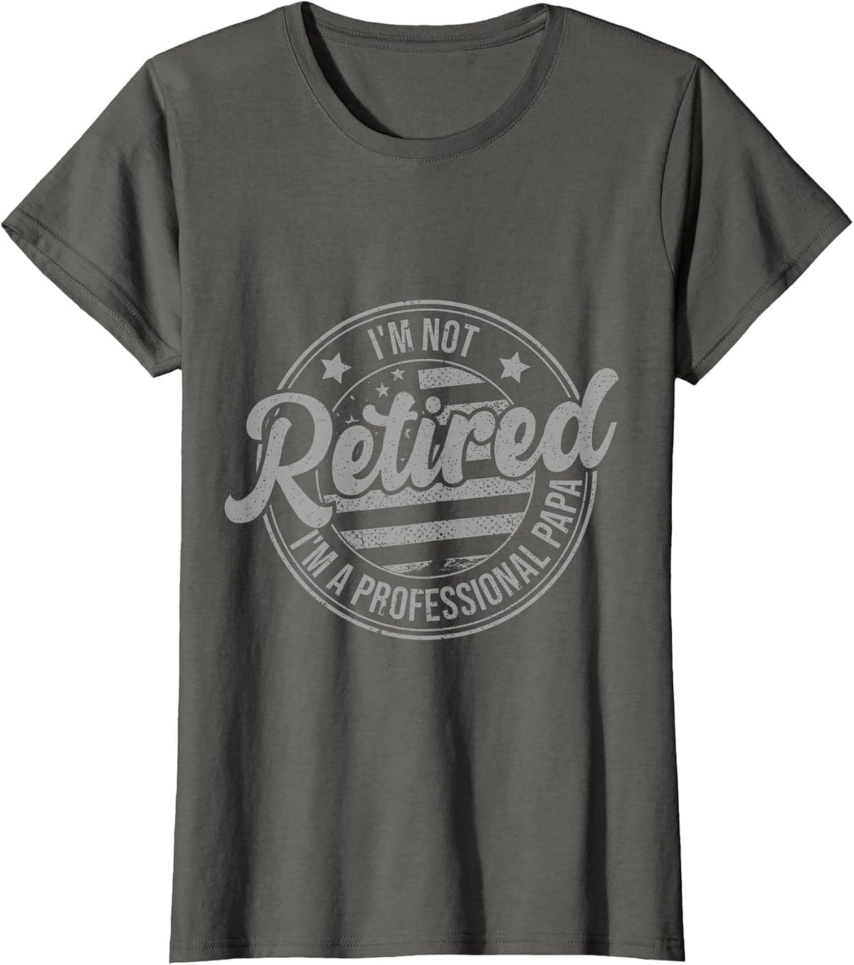 I'm Not Retired I'm A Professional Papa Fathers Day Retired T-Shirt - Asphalt Grey