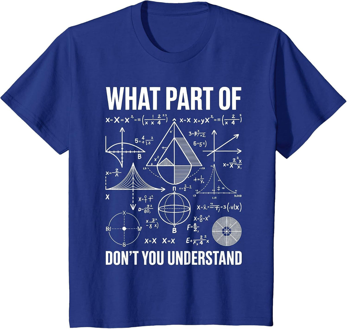 What Part of Don't You Understand Math Humor T-Shirt - Royal Blue