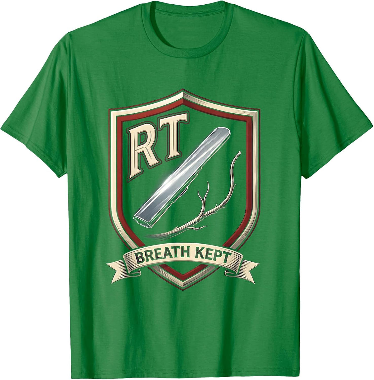 Men's RT Breath Kept Respiratory Therapist Care Week Pride T-Shirt - Kelly Green
