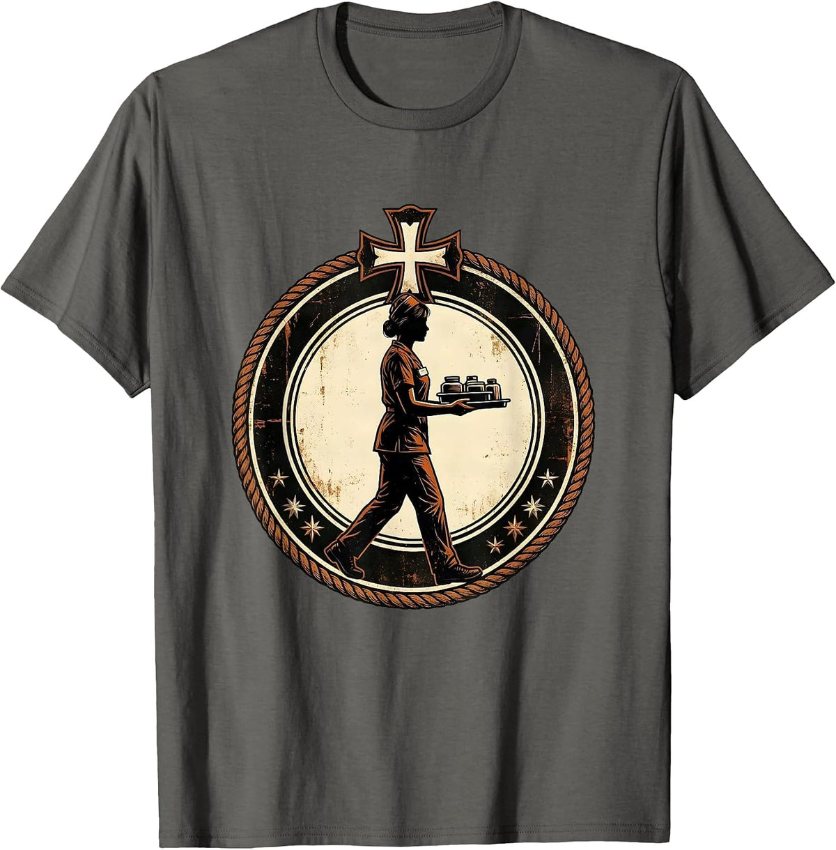 Medical Assistant On The Go Graphic Design T-Shirt - Asphalt Grey