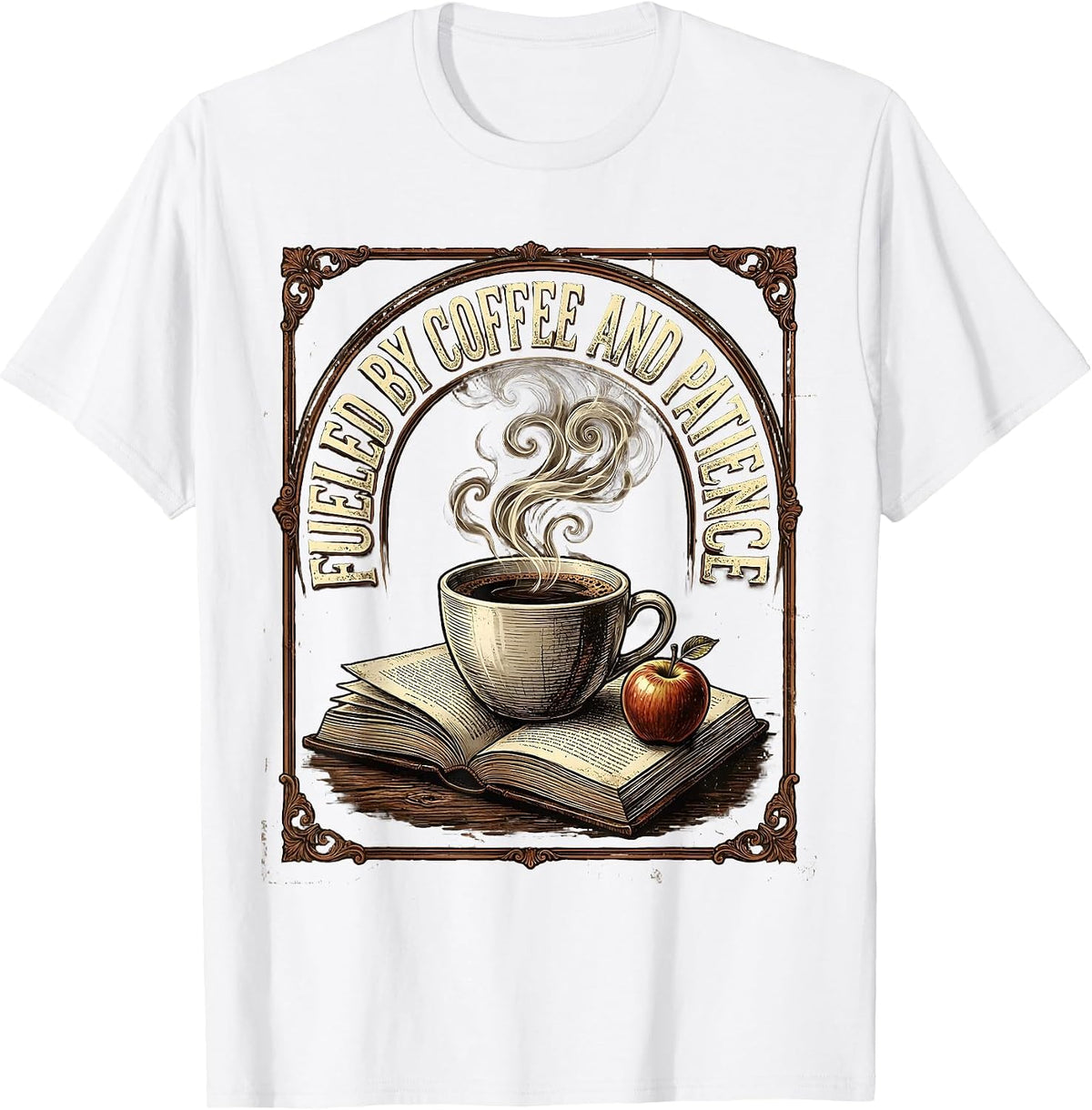 Men's Fueled by Coffee and Patience Paraprofessional T-Shirt - White