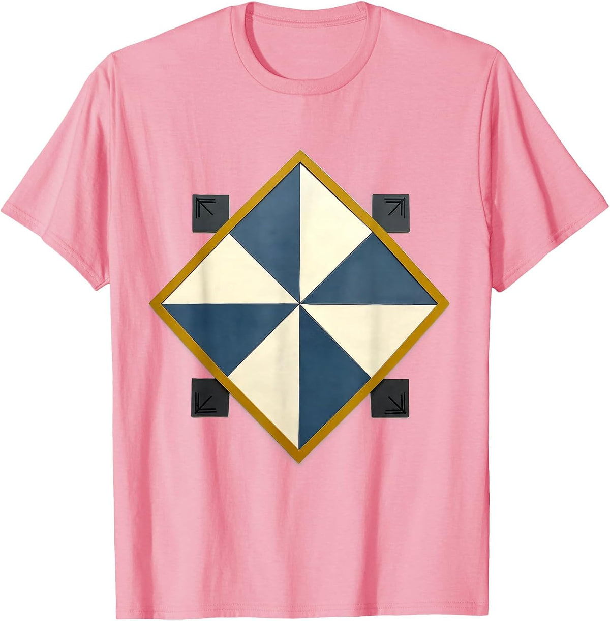 Men's Quilt Block Patchwork Science Humor Chemistry Teacher T-Shirt - Pink