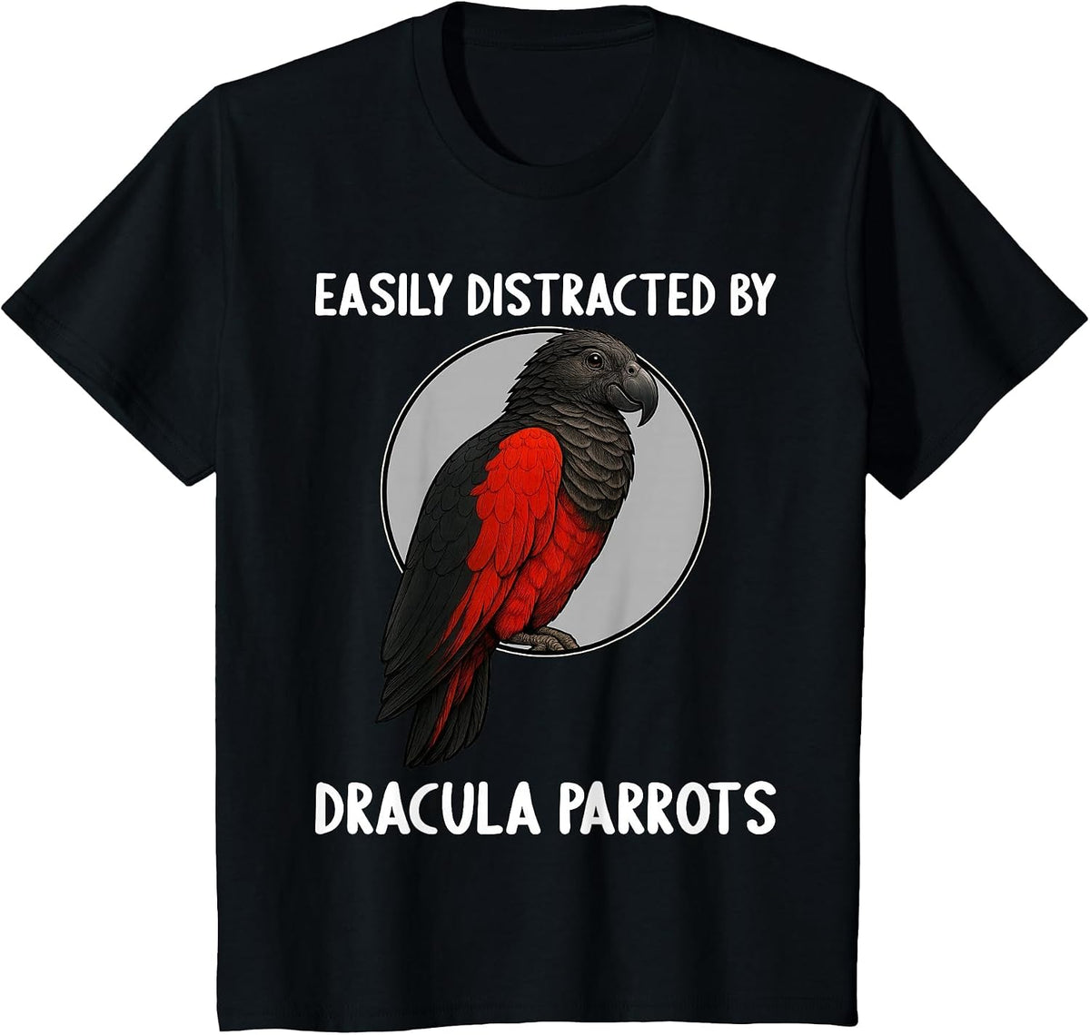 Pesquet´s Parrot Dracula Parrot T-Shirt - Black