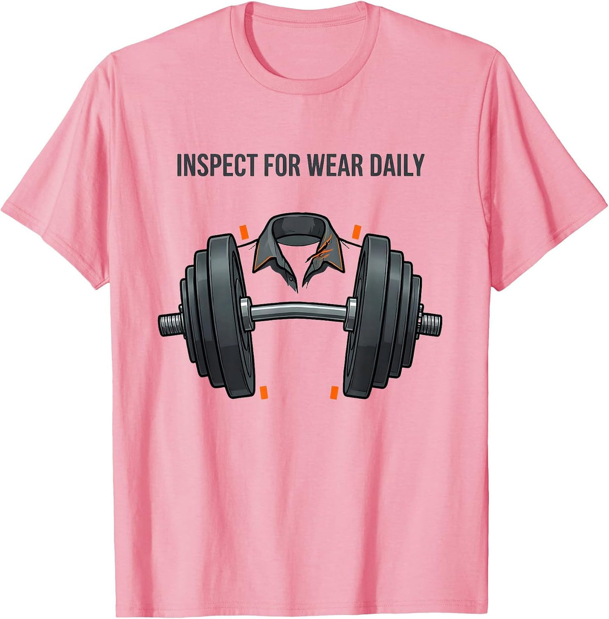 Men's Inspect For Wear Daily Funny Gym Workout Weightlifting Humor T-Shirt - Pink