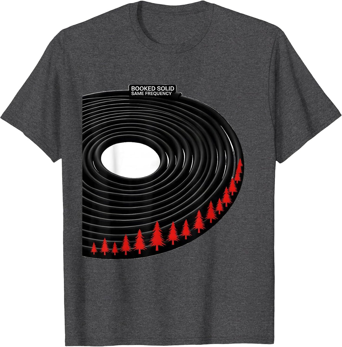 Booked Solid Same Frequency Funny Sonographer Ultrasound T-Shirt - Dark Heather Grey
