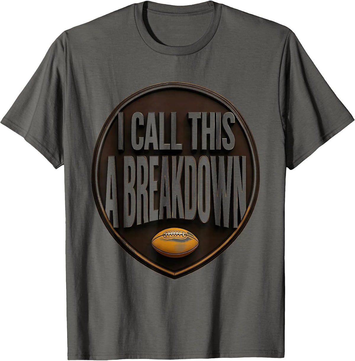 Men's I Call This A Breakdown Vintage Rugby Player Fan Humor T-Shirt - Asphalt Grey