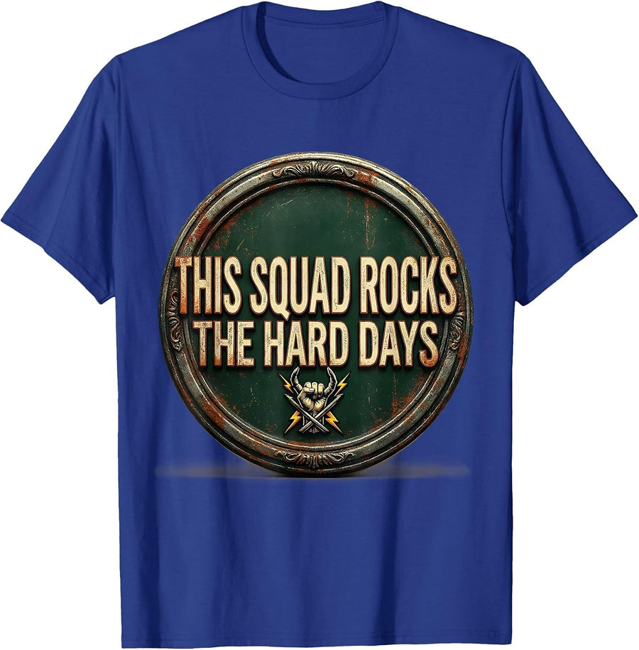 This Squad Rocks The Hard Days Vintage Rock On Sped Squad T-Shirt - Royal Blue