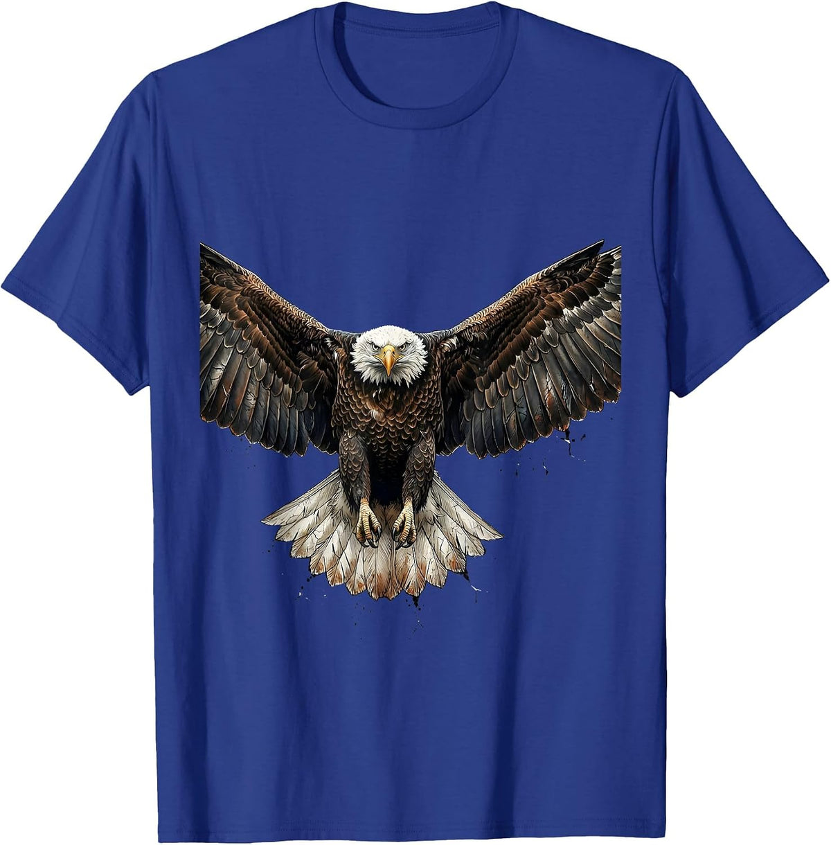 Bald Eagle Distressed Patriotic Wildlife Bird Lover T-Shirt - Royal Blue
