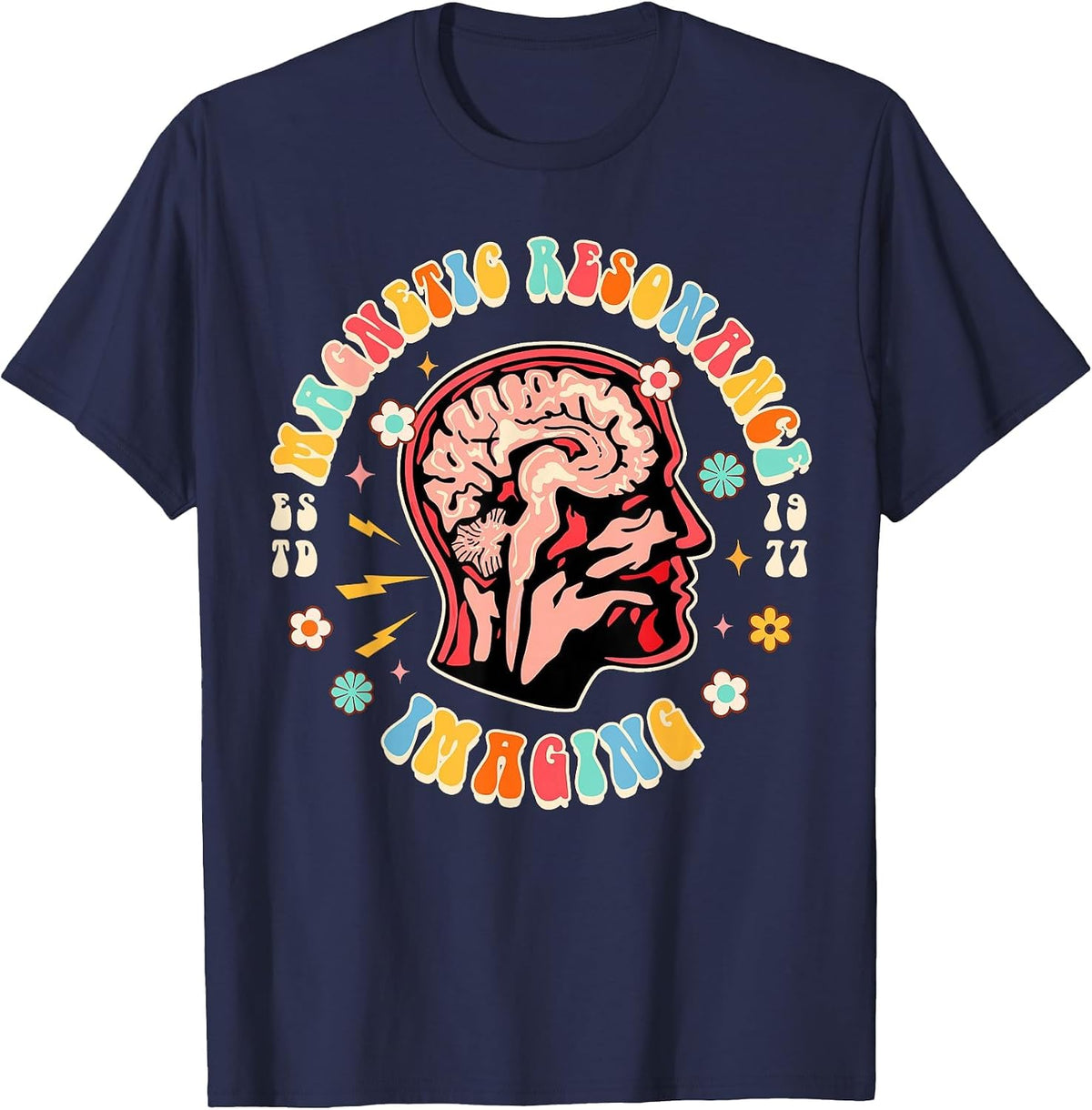 MRI Technologist Radiology Magnetic Resonance Imaging T-Shirt - Navy Blue