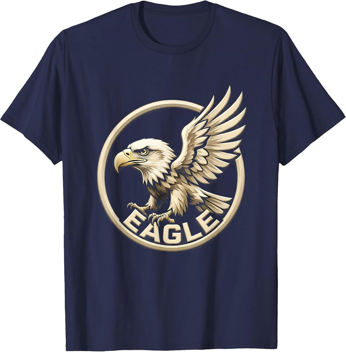 Eagle Bald Eagle Mascot Fan Family Pride Toddler Teen T-Shirt - Navy Blue