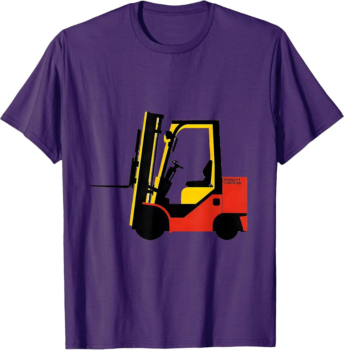 Men's Forklift Certified Bauhaus Modernist Construction Worker Gag T-Shirt - Purple