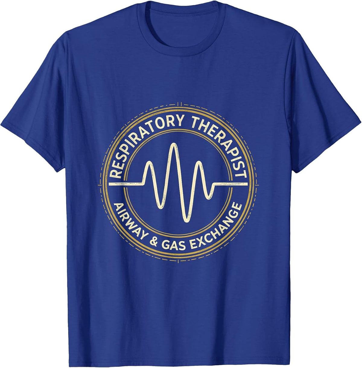 Men's Respiratory Therapist Airway & Gas Exchange Professional T-Shirt - Royal Blue