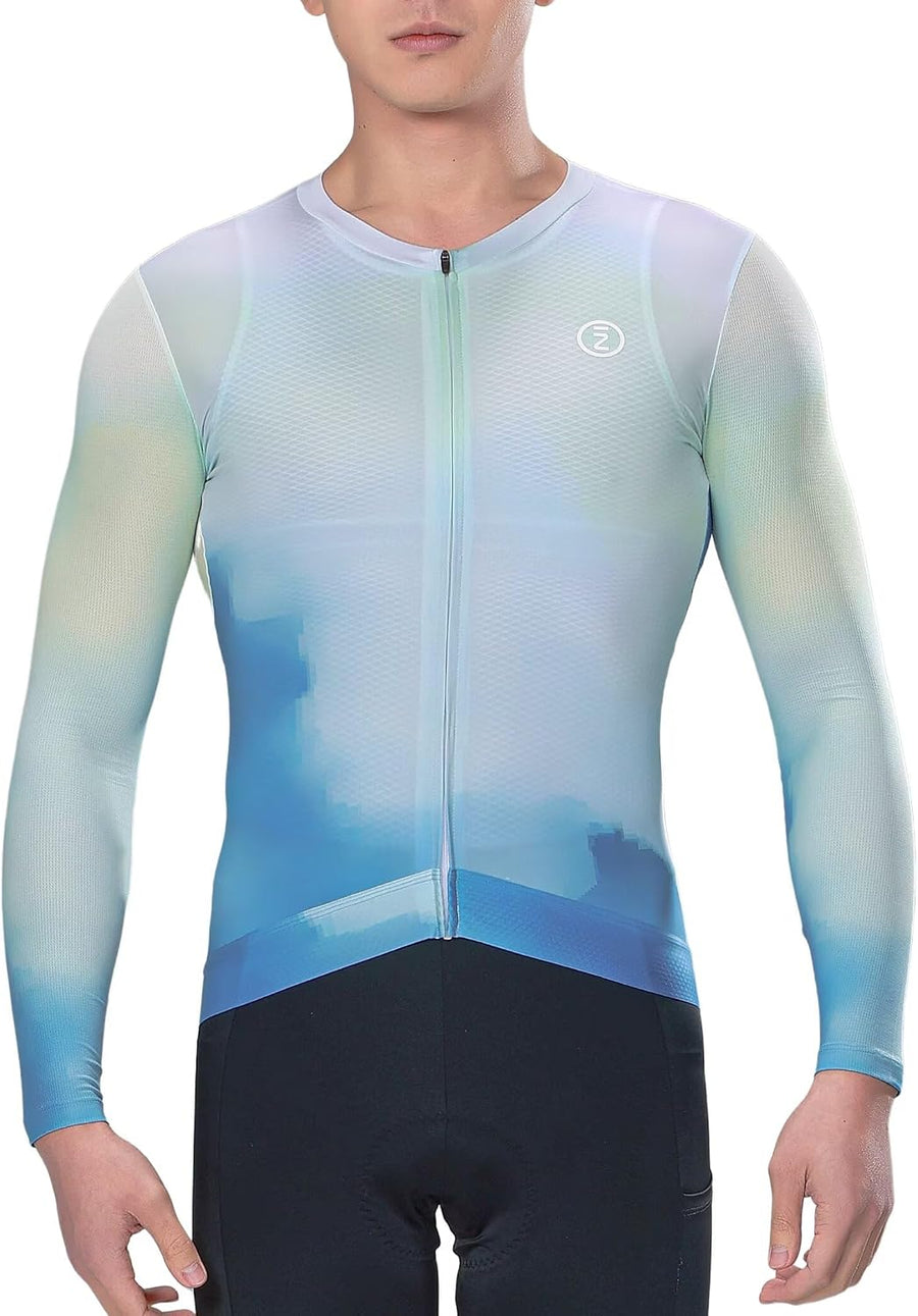 INBIKE Men's Cycling Bike Jersey Long Sleeve,Moisture Wicking, Breathable, Quick Dry Road Bike Jerseys - Green