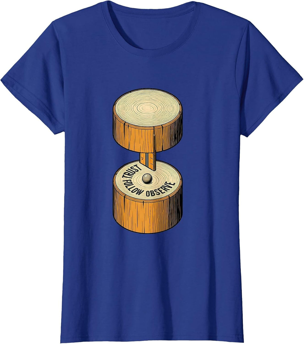 Women's Trust Follow Observe Montessori Teacher Philosophy Pride T-Shirt - Royal Blue