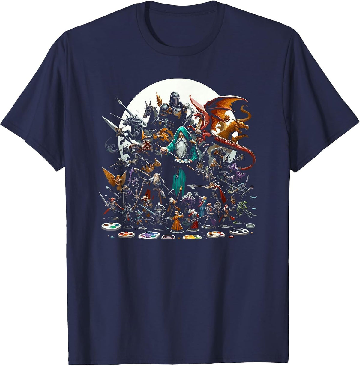 Miniature Painter Saying Mini Painting Miniaturist T-Shirt - Navy Blue