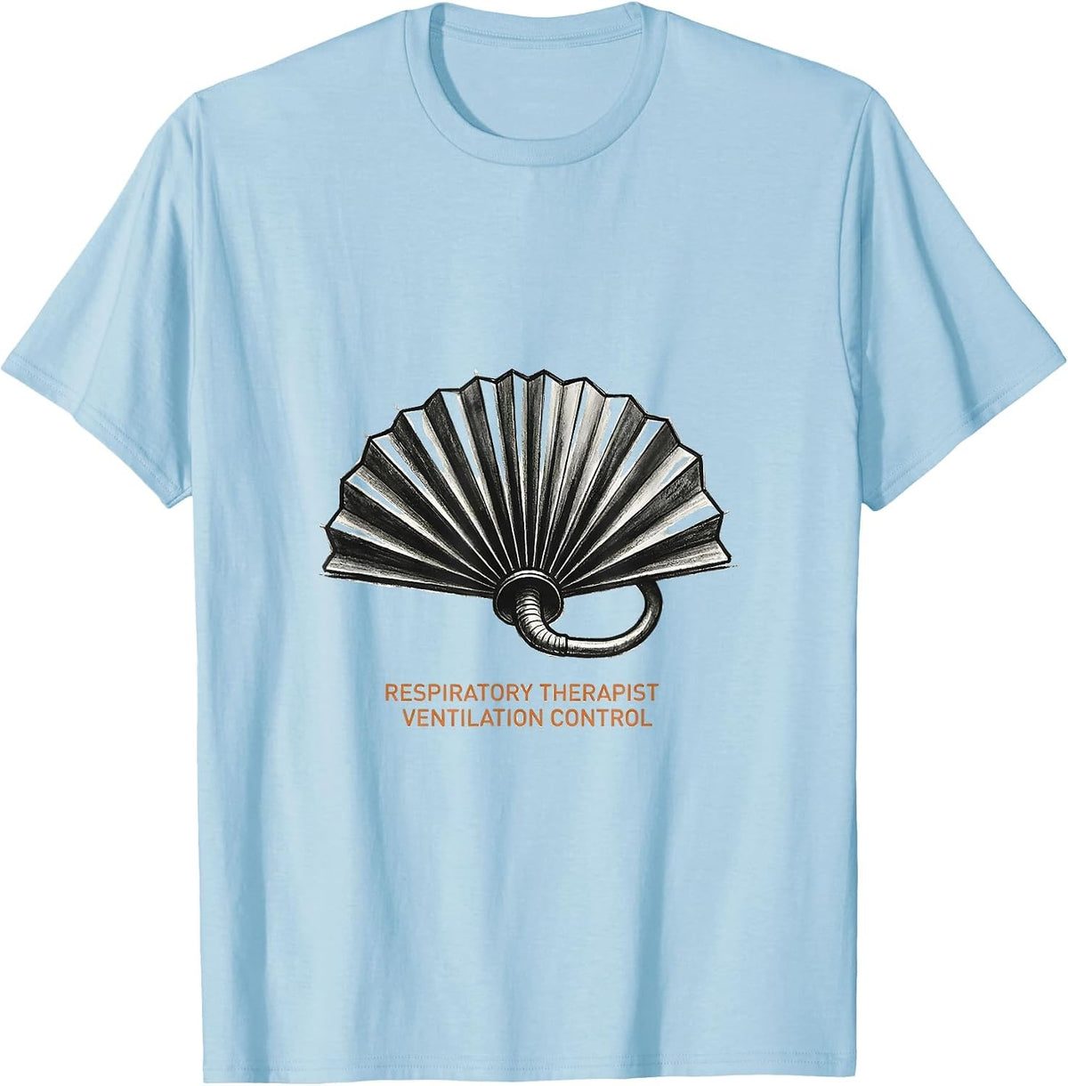 Men's Respiratory Therapist Ventilation Control Minimalist T-Shirt - Baby Blue