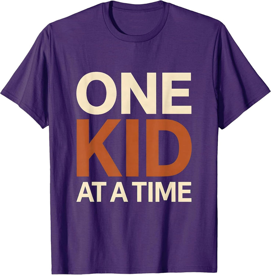 Men's One Kid at a Time Paraprofessional Design T-Shirt - Purple