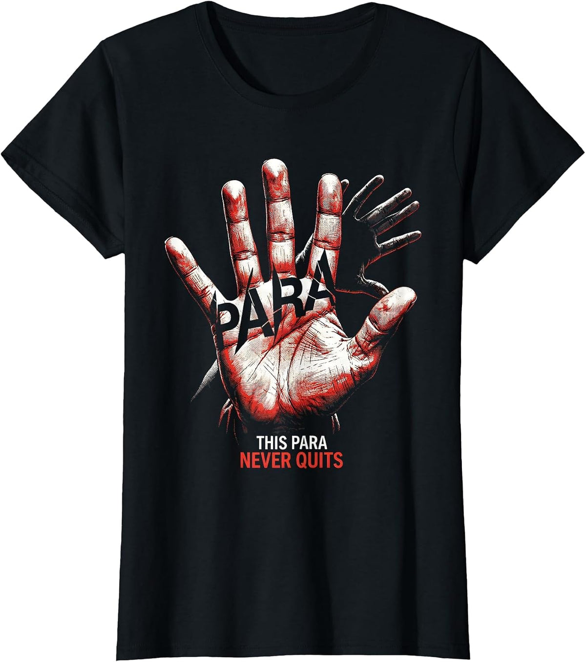 This Para Never Quits Paraprofessional Design T-Shirt - Black