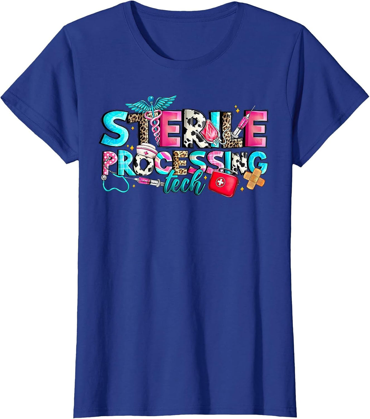 Sterile Processing Tech Western Nurse Sterile Processing T-Shirt - Royal Blue