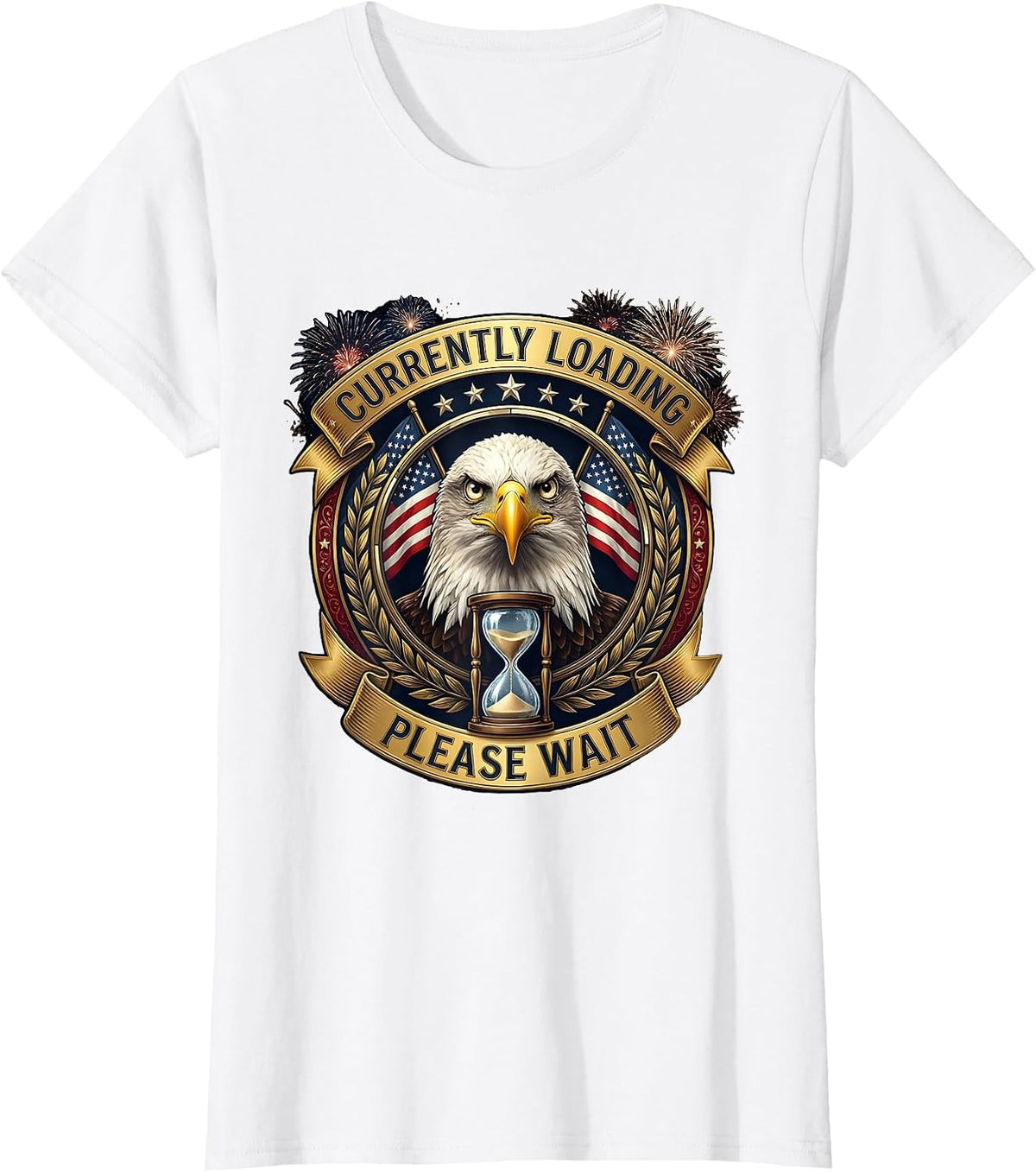 Currently Loading Please Wait Funny Design T-Shirt - White