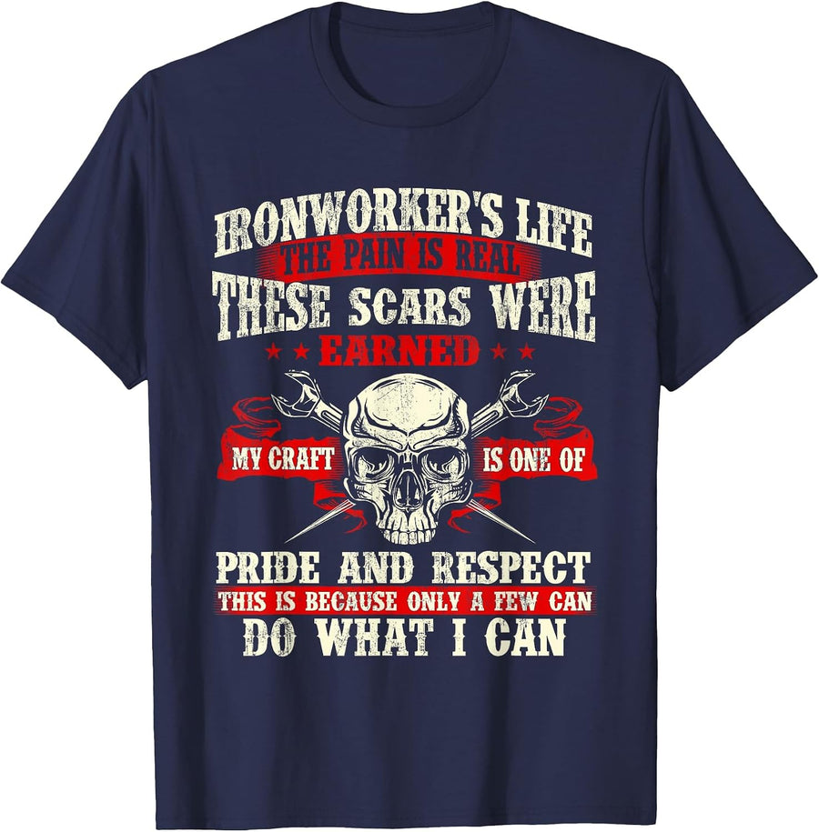 The Life of an Iron Worker - Appreciation Metalworker Iron Processing T-Shirt - Navy Blue