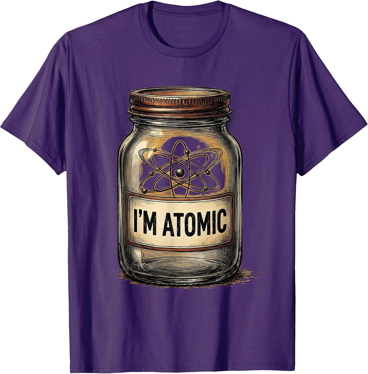 Men's I'm Atomic Funny Chemistry Science Teacher Physics Nerd Gift T-Shirt - Purple
