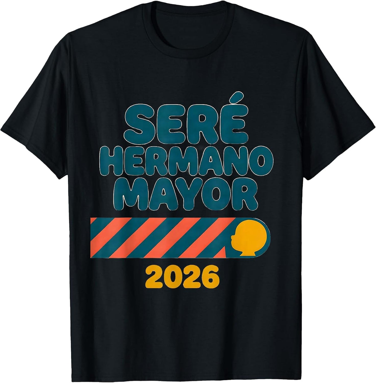 Men's Seré Hermano Mayor 2026 Big Brother Spanish Sibling T-Shirt - Black