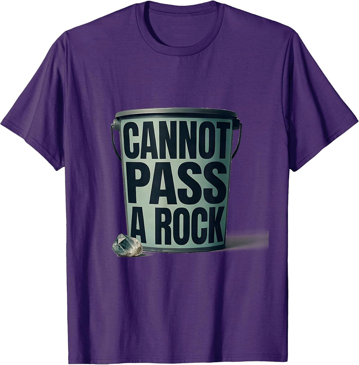Cannot Pass A Rock Funny Rock Collector Geologist Humor T-Shirt - Purple