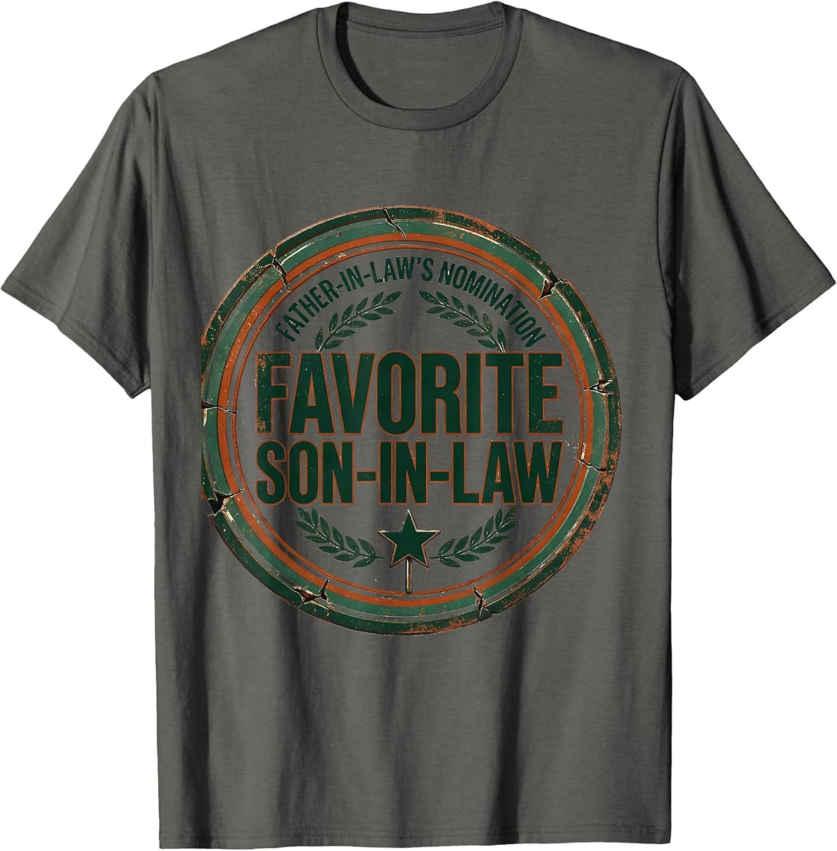 Father-In-Law's Nomination: Favorite Son-in-Law Funny T-Shirt - Asphalt Grey