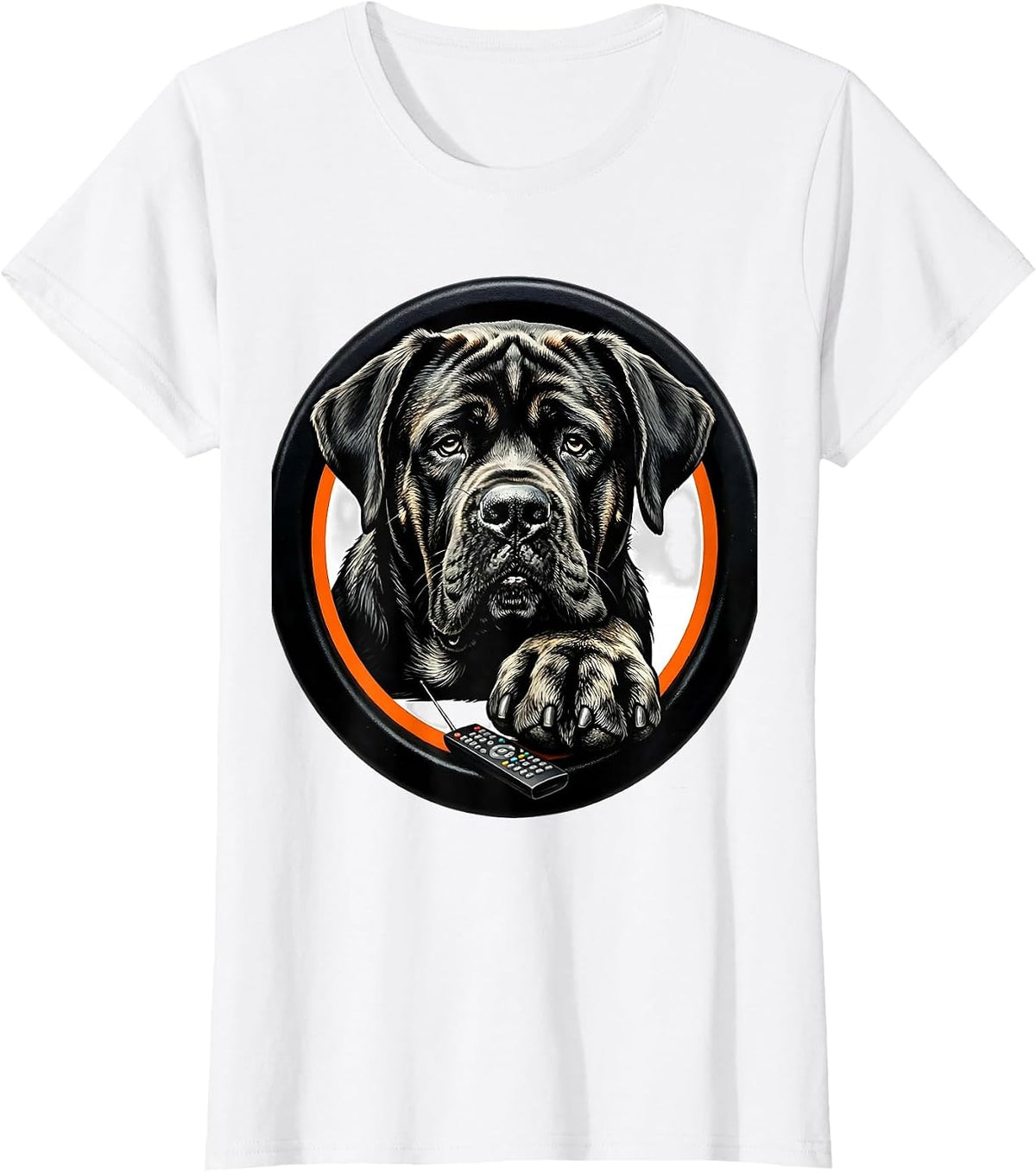 Mastiff Badge Dog Owner Humor T-Shirt - White