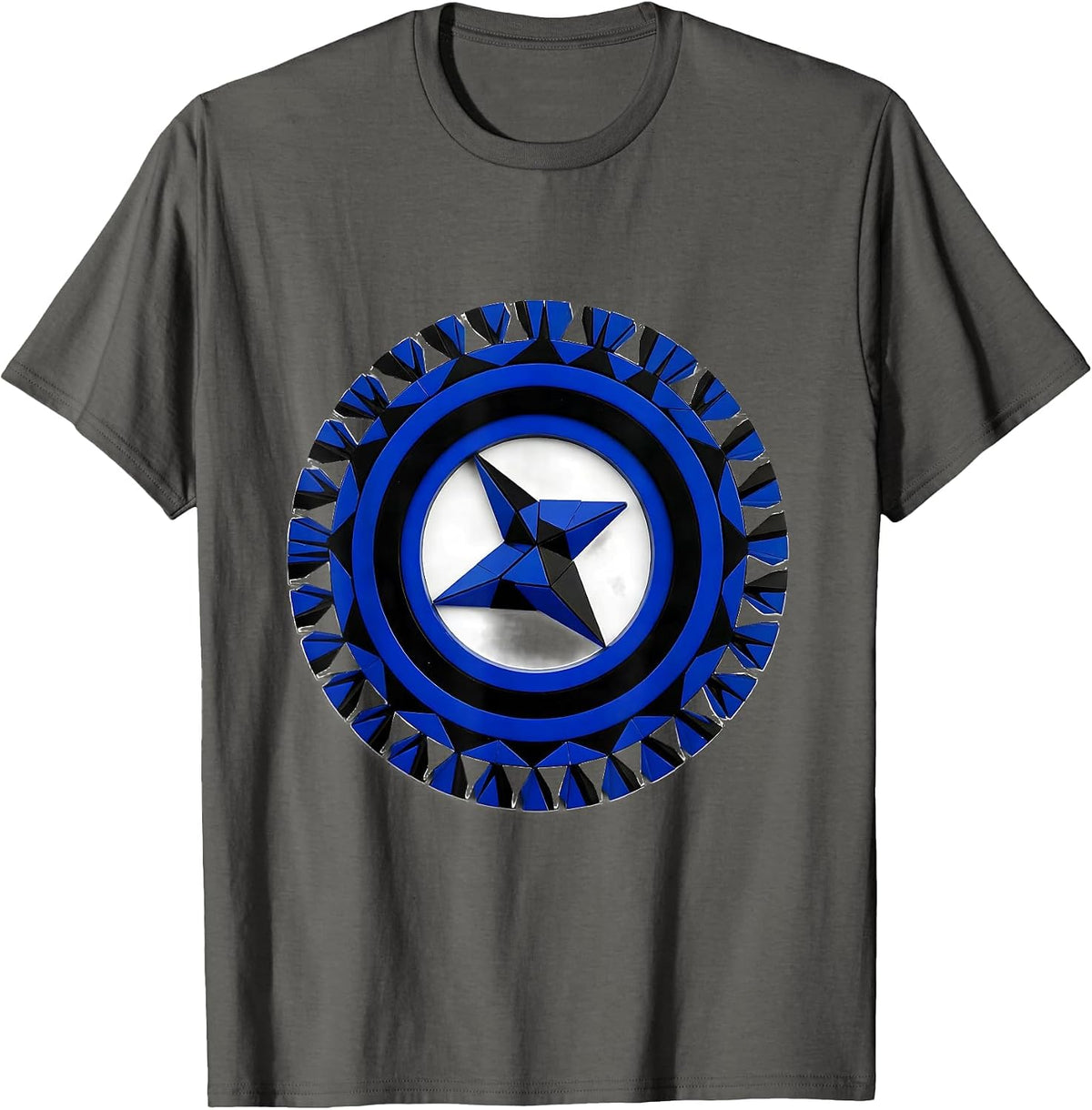 Geometric Scrub Tech Badge Occupational Pride T-Shirt - Asphalt Grey