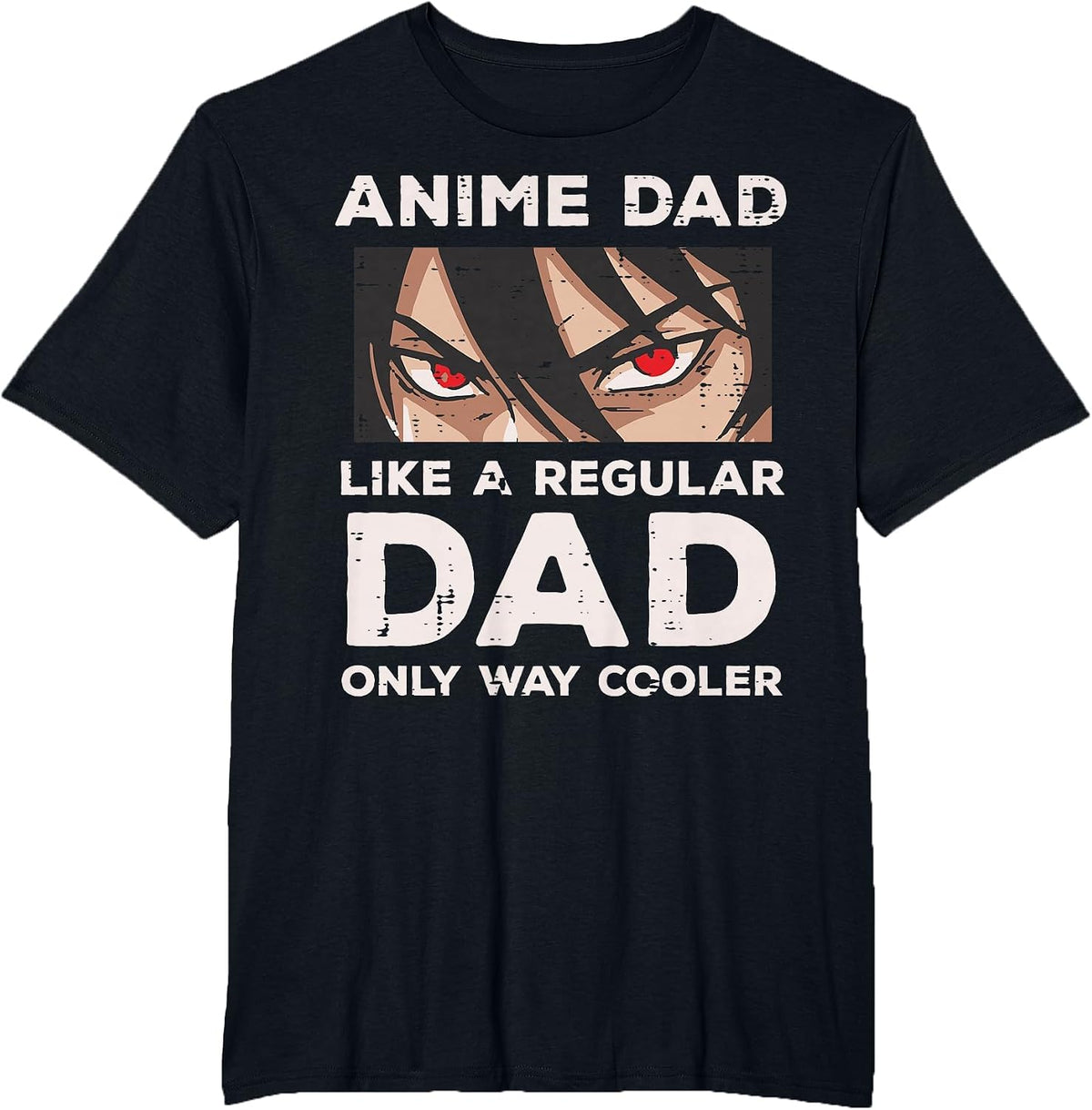 Anime Dad Like Regular Cooler Funny Fathers Day Daddy Papa T-Shirt - Black