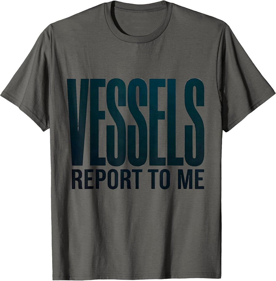 Vessels Report To Me Funny Sonographer Ultrasound Tech Humor T-Shirt - Asphalt Grey