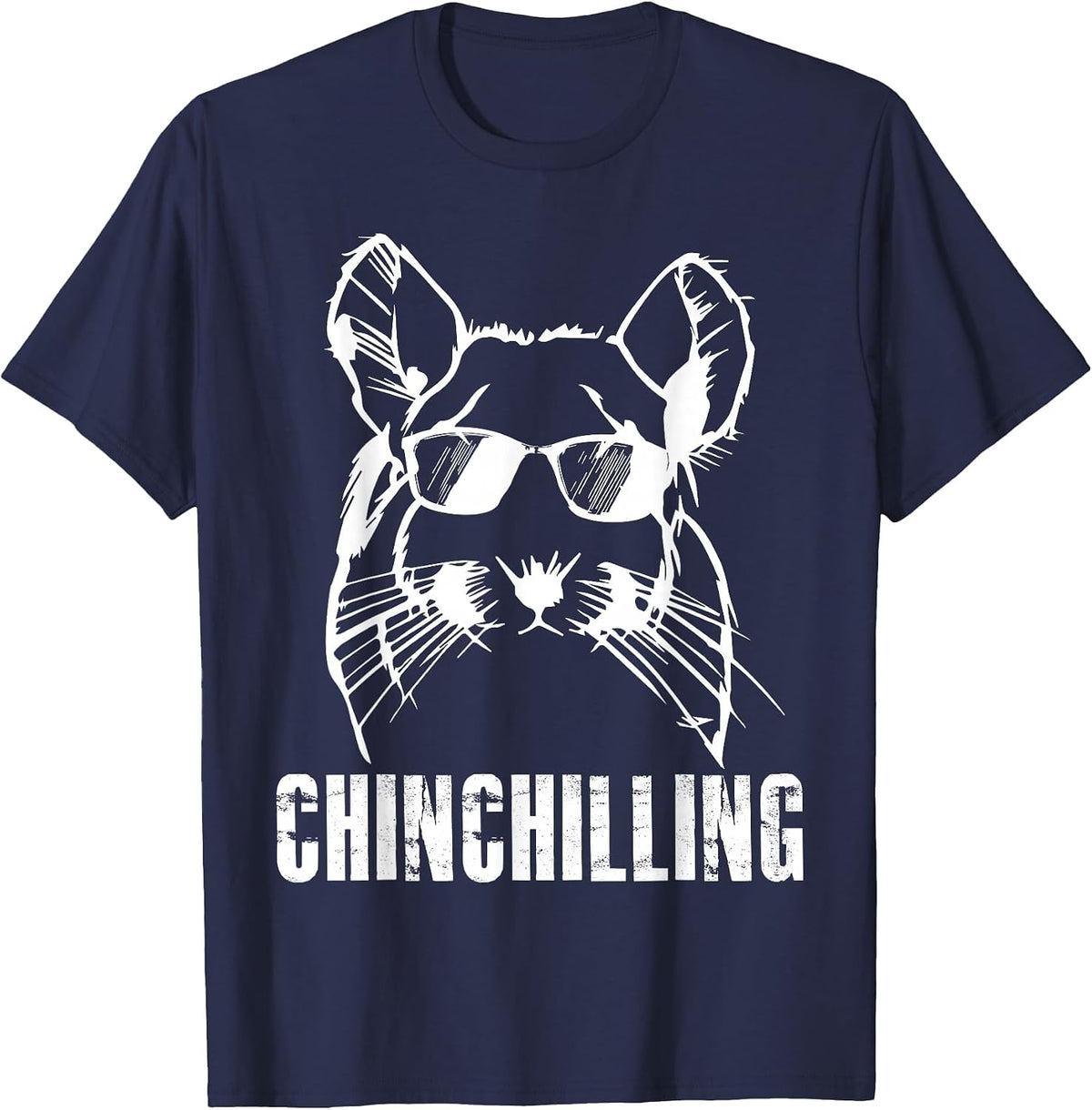Chinchilling Chinchilla Chinchillas Wool Mouse Rodent T-Shirt - Navy Blue