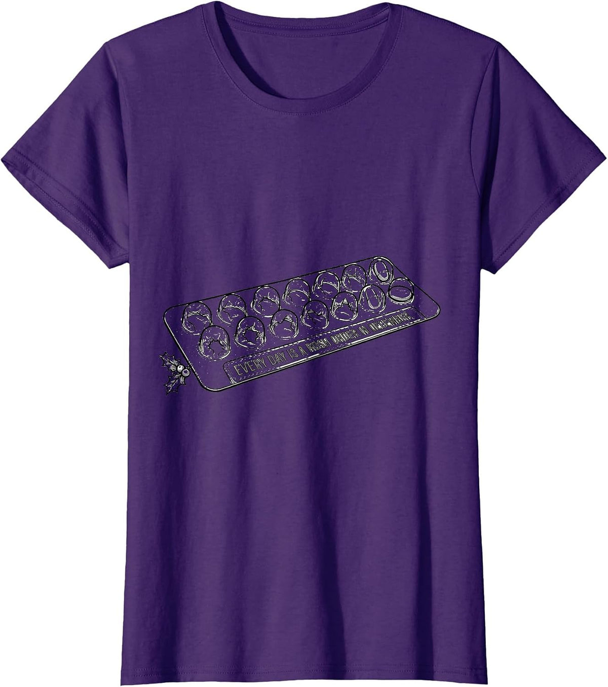 Women's Every Day Is A Rush Order In December Funny Pharmacy Tech T-Shirt - Purple