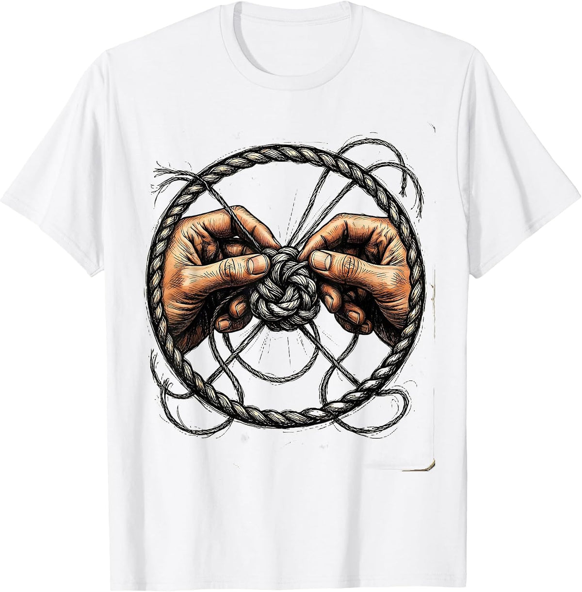 Men's Paraprofessional Friendship Bracelet Illustration T-Shirt - White