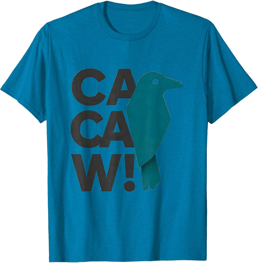 Ca Caw! Funny F Caw F Crow Raven Humor Dark Bird Meme Gothic T-Shirt - Sapphire Blue