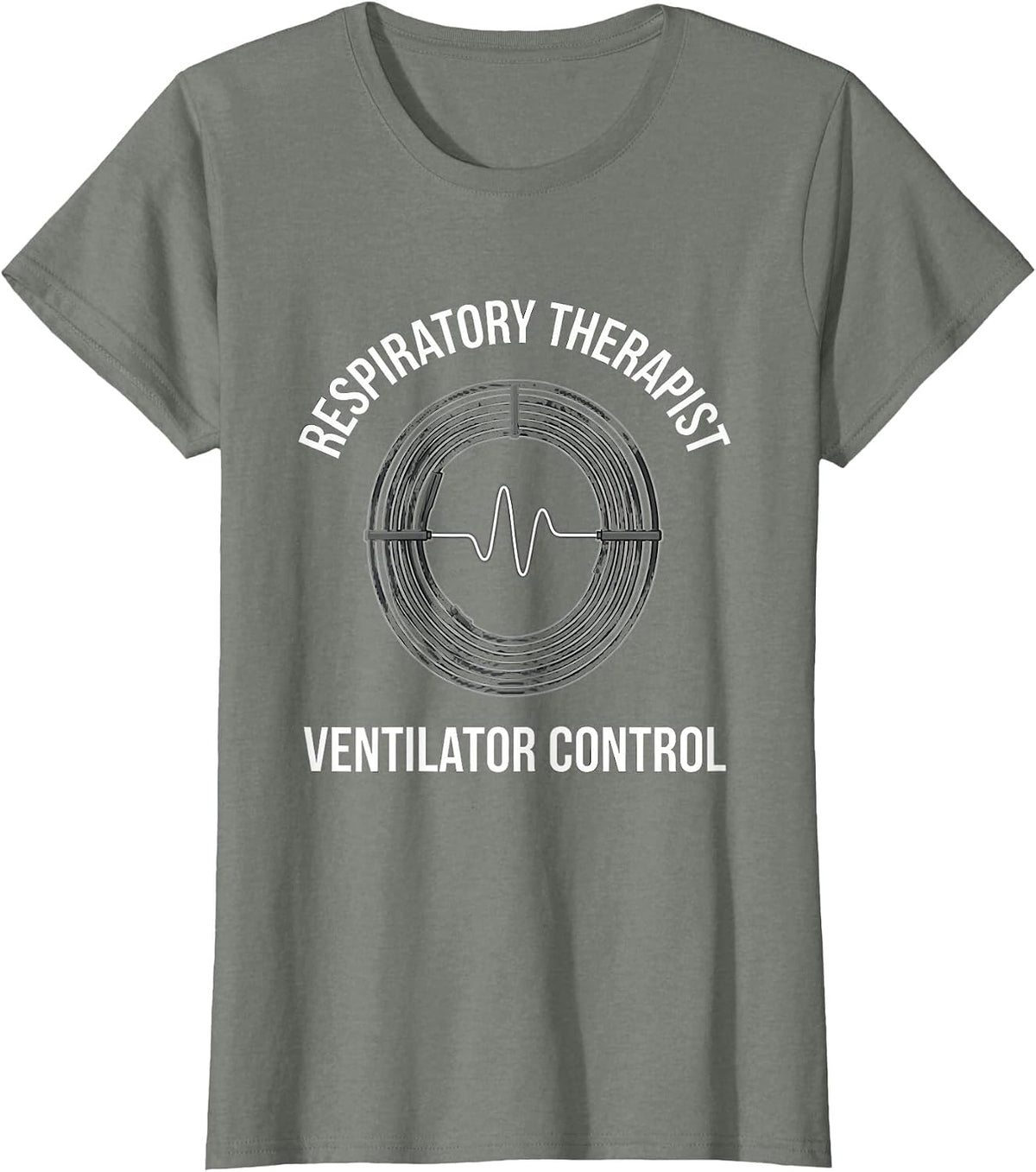 Respiratory Therapist Ventilator Control RT T-Shirt - Olive Heather