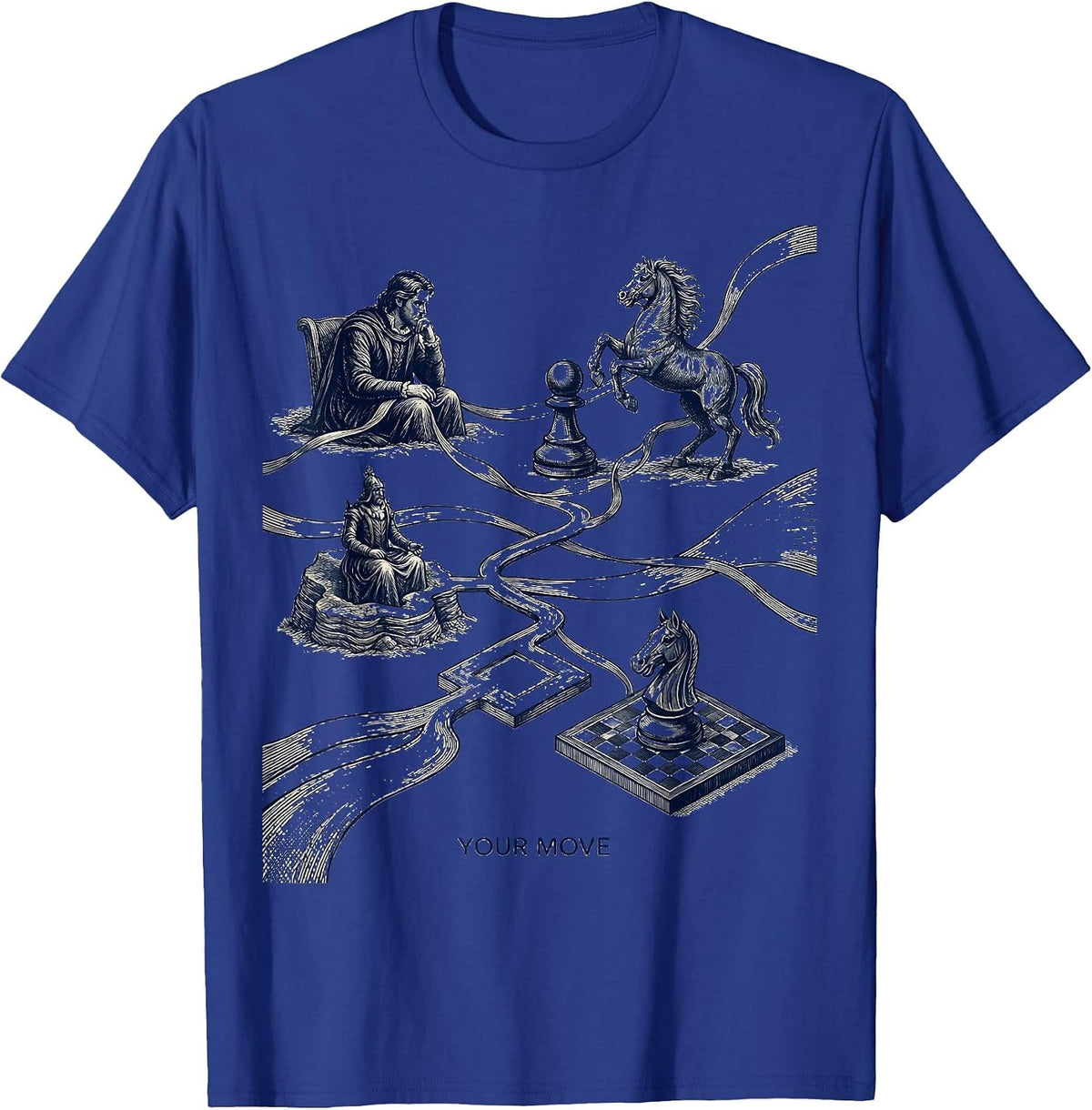 Your Move Chess Player Deadpan Humor Chess Lover Gift T-Shirt - Royal Blue