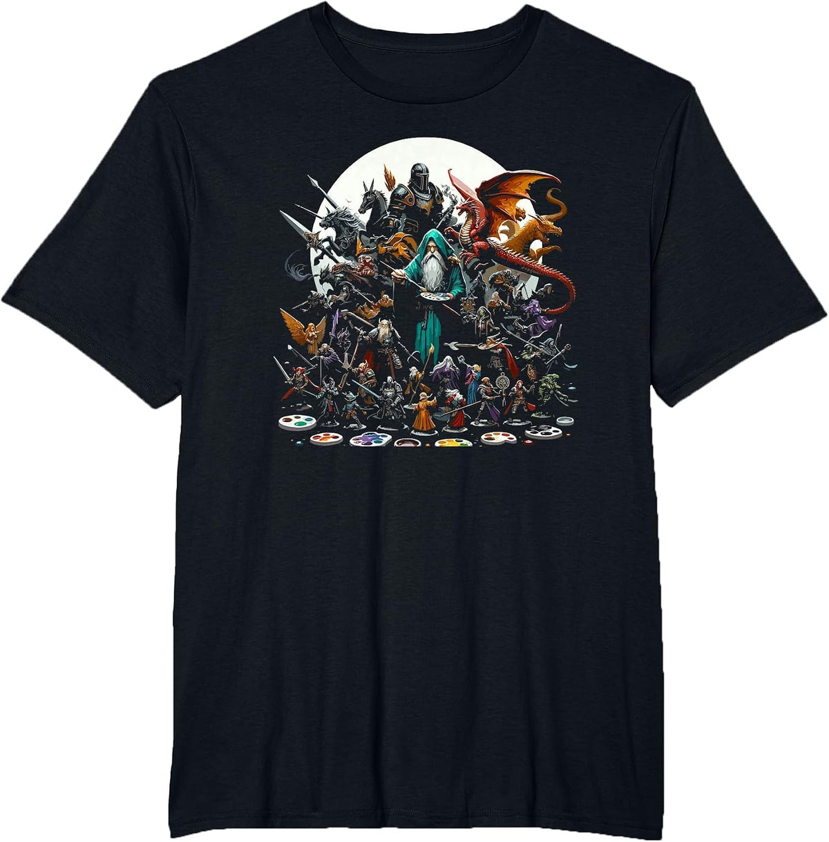 Miniature Painter Saying Mini Painting Miniaturist T-Shirt - Black