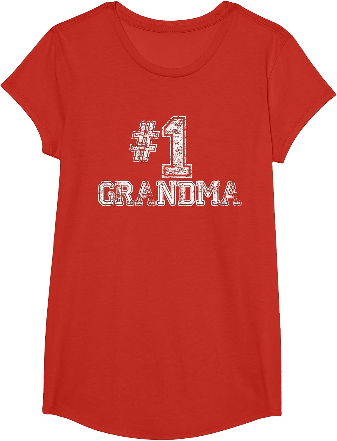 #1 Grandma - Number One T-Shirt - Girls Red
