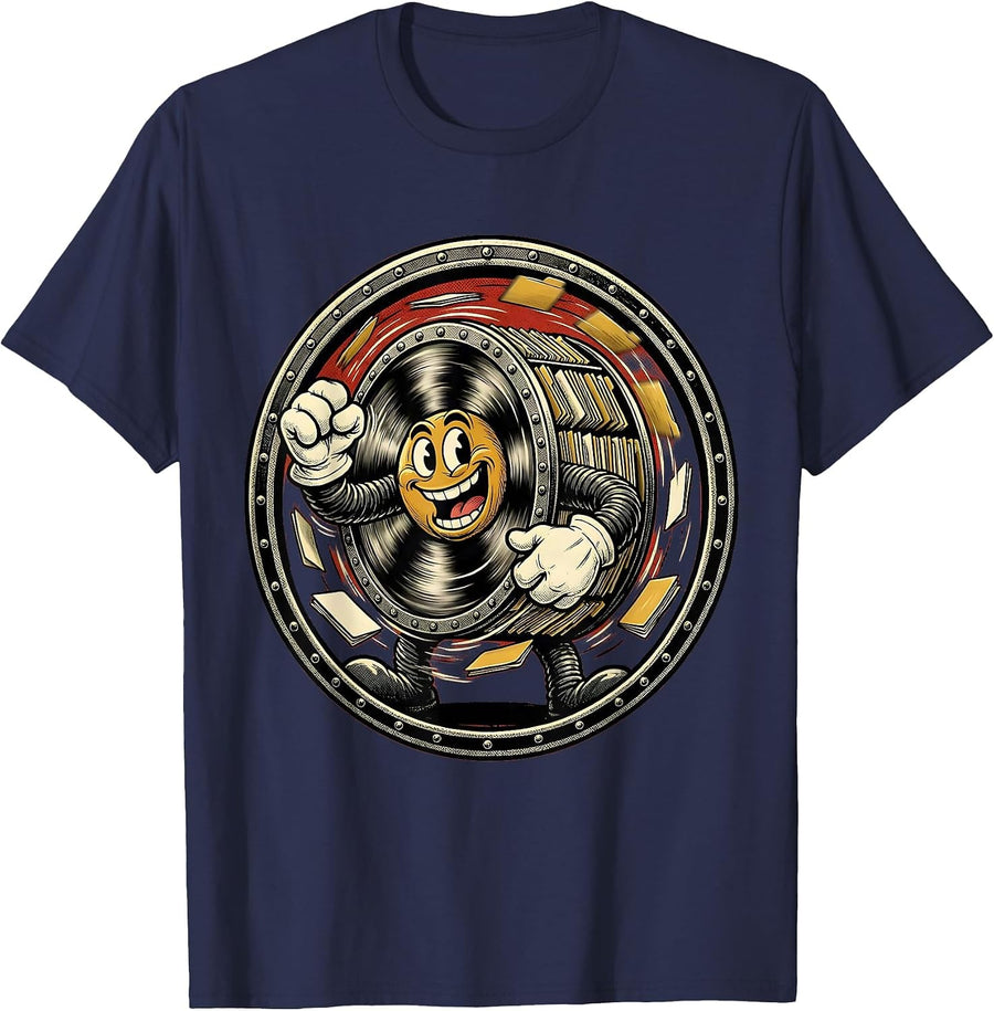 I Cant But I Know A Guy Rolodex Graphic T-Shirt - Navy Blue